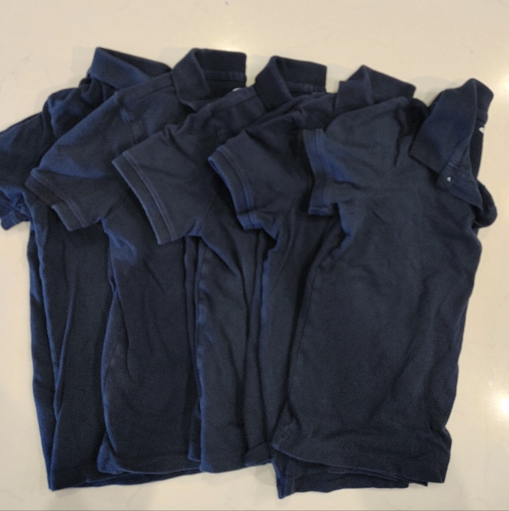 5 Boys Navy Polo Shirts
